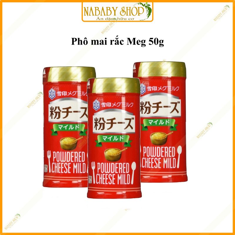 Phô mai rắc tách muối rắc Cháo Meg 50g Nhật Bản cho bé ăn dặm