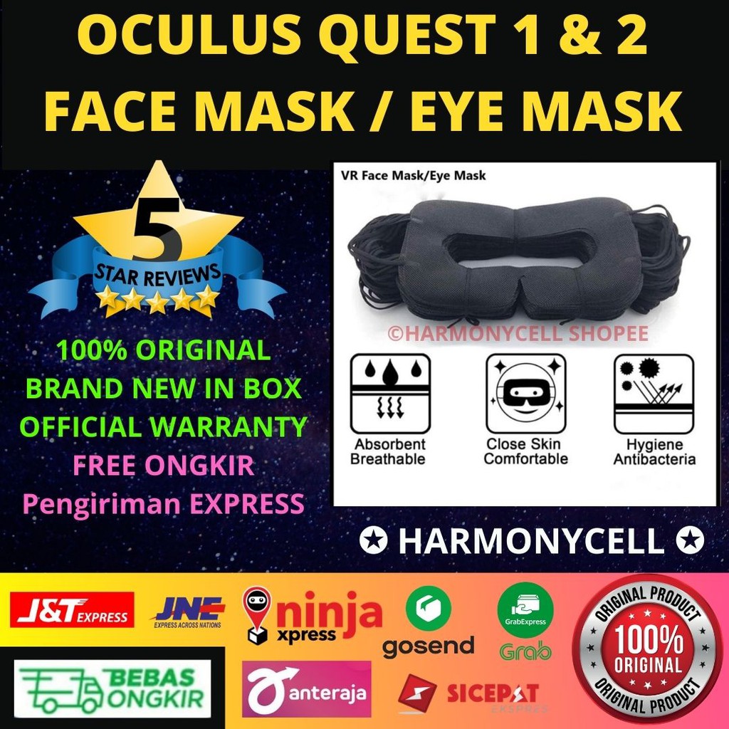 (Hàng Mới Về) Set 2 Mặt Nạ Mắt Kính Thực Tế Ảo Dùng Một Lần Oculus Quest 2
