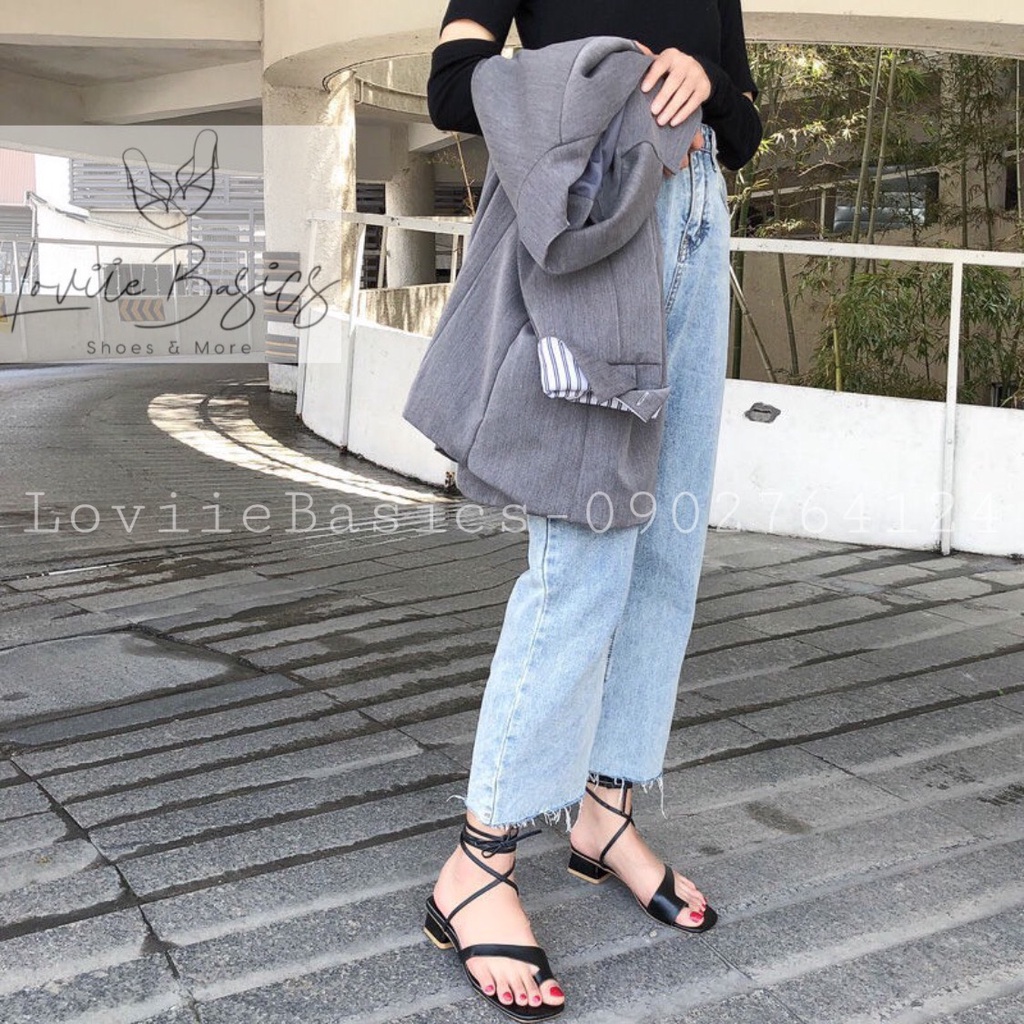 [Mã SKAMFSW175 giảm 10K đơn 50K] SANDAL NỮ XỎ NGÓN LOVIIE BASIC - GIÀY CAO GÓT CỘT DÂY XỎ NGÓN CHIẾN BINH S210703