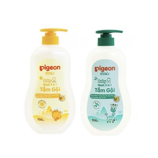 Sữa tắm gội dịu nhẹ Pigeon 700ml 2in1 Hoa hướng dương / Jojoba Mama Baby VN