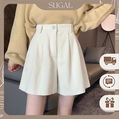 Quần Short Nữ Nhung Tăm Cao Cấp Thu Đông 2022 Quần Short Cạp Cao Thời Trang Sugal SHORT NU 008V2