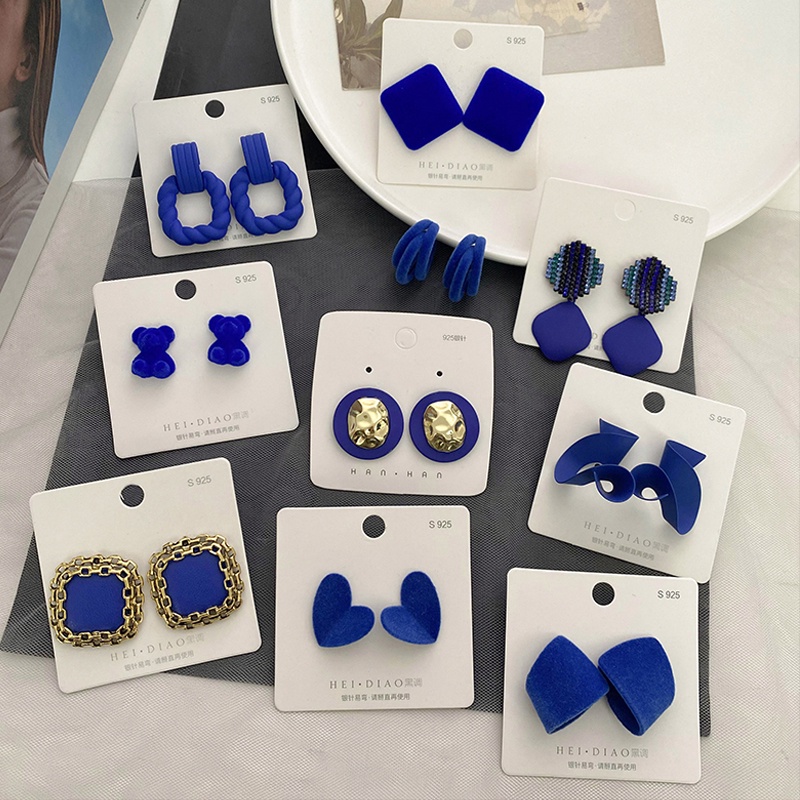 Bông tai nhiều mẫu mã tuỳ chọn màu xanh dương