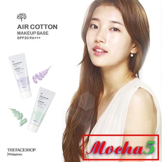 Kem lót The Face Shop Air Cotton Makeup Base TFS SPF30 PA++ 40ml kiềm dầu và hiệu chỉnh tông da | WebRaoVat - webraovat.net.vn