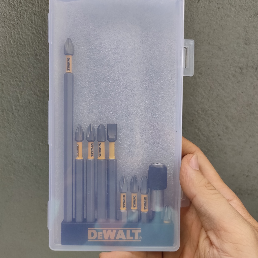 Set 9 Mũi Vặn Vít Gồm Bake và Dẹp- Đầu Nối(dài 5cm,9cm,15cm)