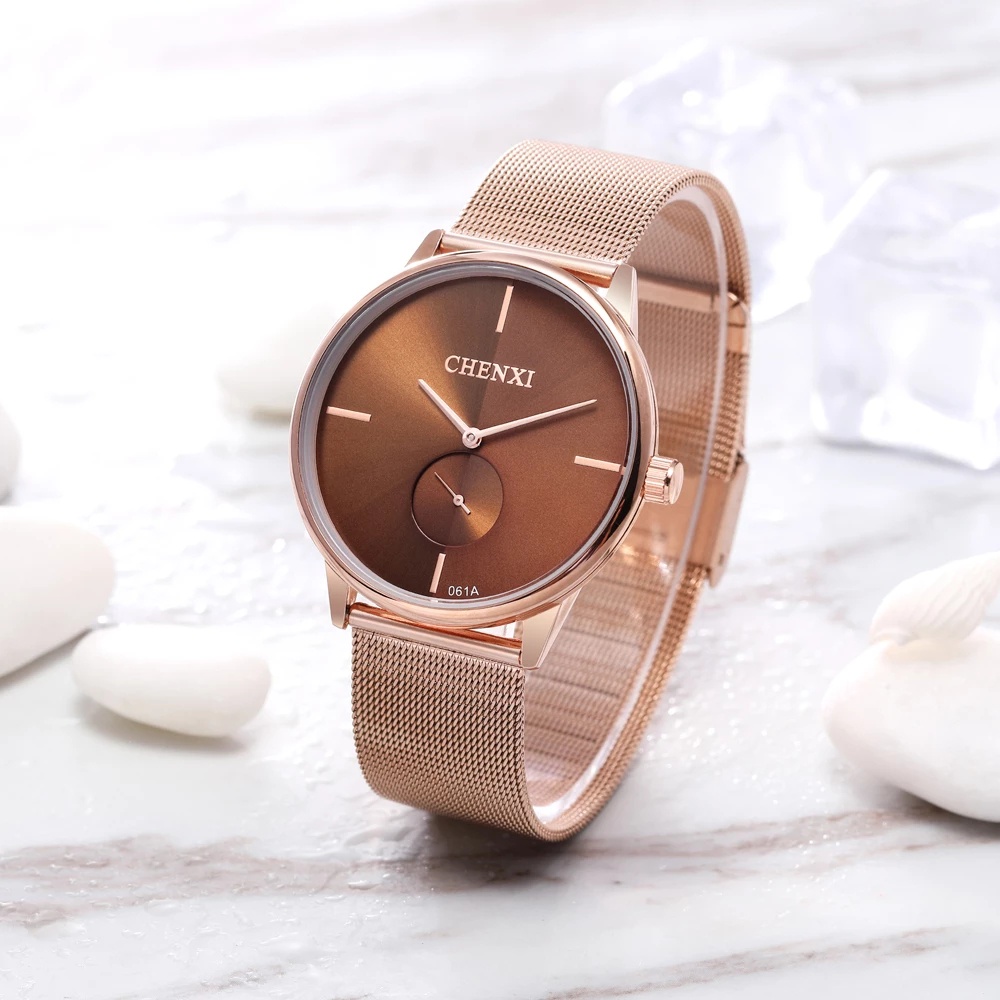 Đồng Hồ Đeo Tay Chexi Dây Thép Siêu Mỏng Chống Thấm Nước Thời Trang Cho Nam