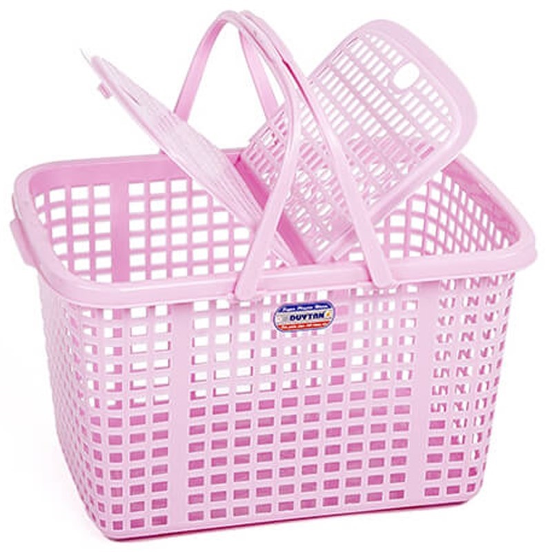 Giỏ Nắp, Giỏ Đựng Đồ Đi Sinh Size Nhí / Nhỏ Nhựa Duy Tân Có Nắp ,Làn đi sinh