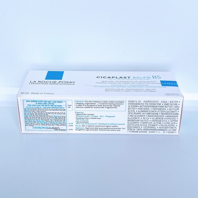 Kem Dưỡng B5 La Roche Posay Cicaplast Baume 40ml Dưỡng Ẩm Phục Hồi Da