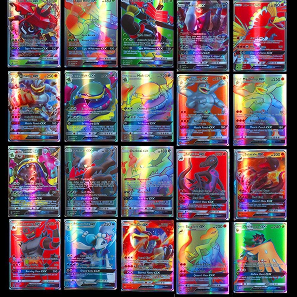 Mới Bộ 200 Thẻ Bài POKEMON GX Tiếng Anh