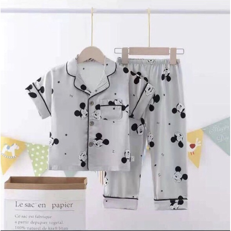 bộ pijama mặc nhà cộc tay quần dài bé trai/ bé gái hàng quảng châu cao cấp nhiều màu ( sz 10-20kg) kèm hình và video