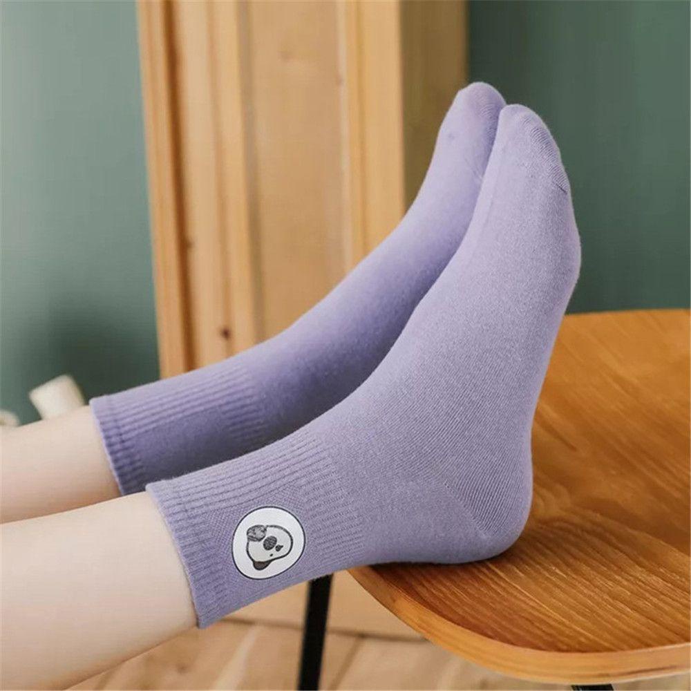 NIUYOU Tất Thể Thao Họa Tiết Hoạt Hình Phong Cách Hàn Quốc