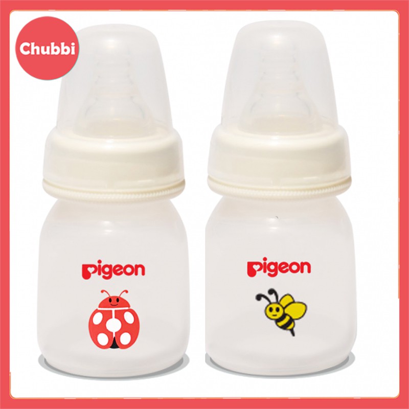 Bình Sữa Pigeon PP Cho Trẻ Sơ Sinh Họa Tiết Con Ong Bọ Rùa 50ml