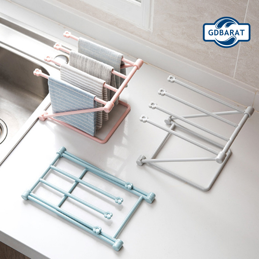 Giá Đỡ Treo Khăn Bằng Nhựa Có Thể Gấp Gọn Tiện Dụng Cho Nhà Bếp