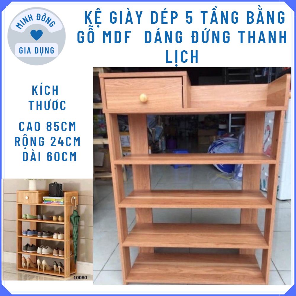 Kệ để giày dép gỗ 5 tầng - Kệ giày dép gỗ 5 tầng thông minh