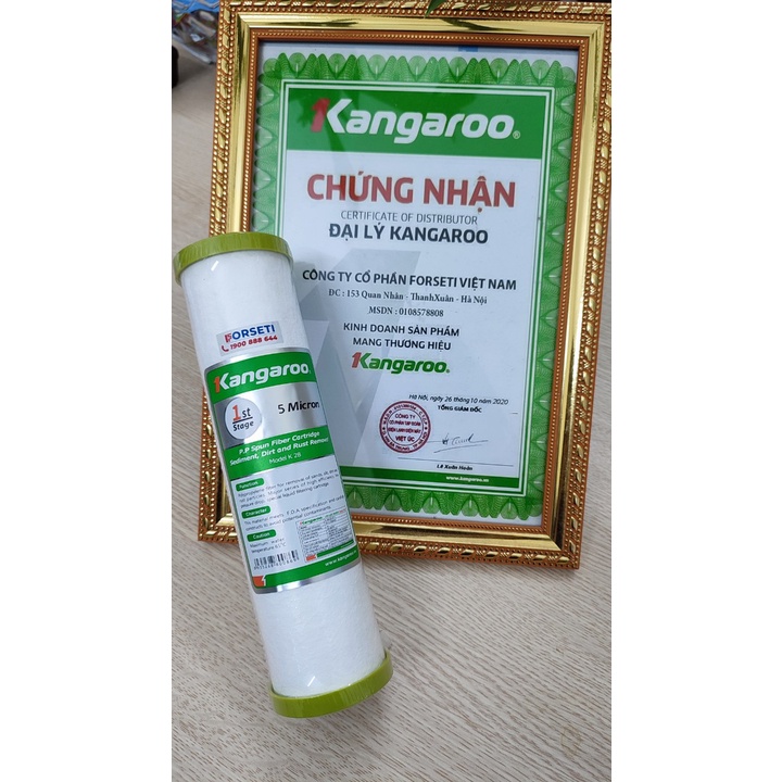Trọn bộ 5 lõi lọc nước Kangaroo chính hãng dùng cho máy lọc nước Kangaroo KG102A VERTU