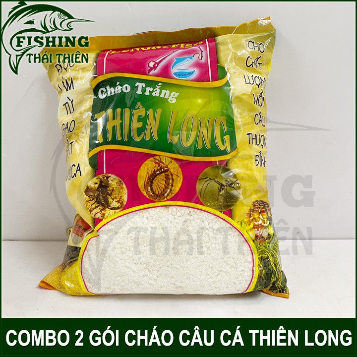 Combo 2 gói mồi câu, Cháo Thiên Long chuyên câu cá tra, rô phi, cá diêu hồng, chép, trắm, trôi