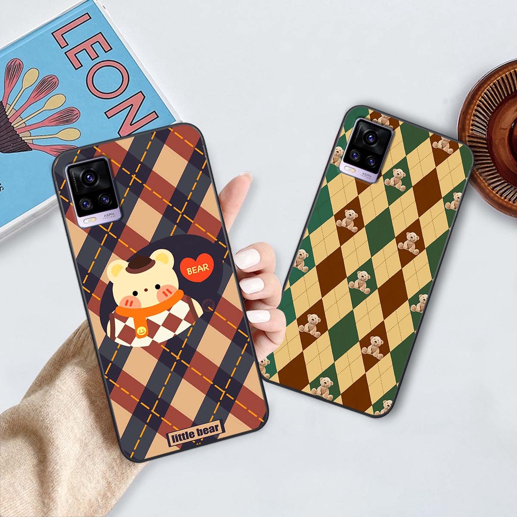 Ốp Vivo V20 họa tiết hoa, gấu thời trang, ốp dẻo bền đẹp