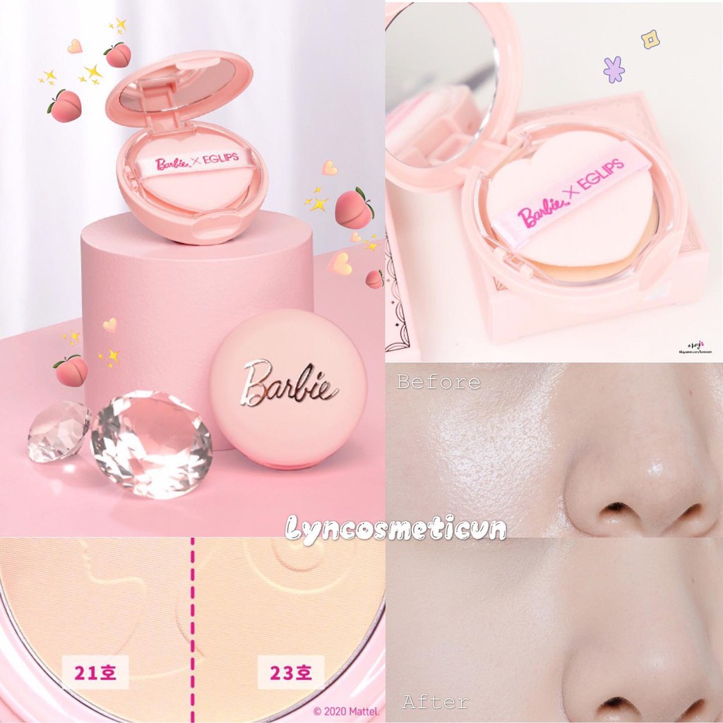 Phấn phủ Eglips X Barbie Blur Powder Pact