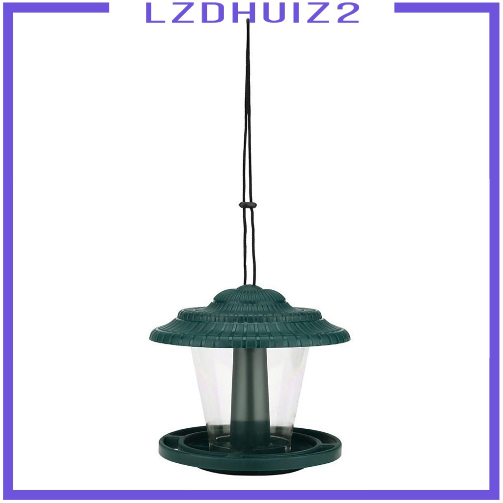[Lzdhuiz] Hộp Đựng Thức Ăn Treo Chuồng Chim Hạt Giống Màu Xanh Lá Cây