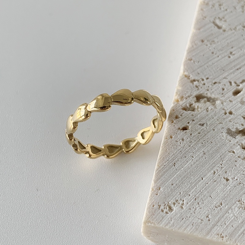 Nhẫn Hình Trái Tim Phong Cách Hàn Quốc Đơn Giản