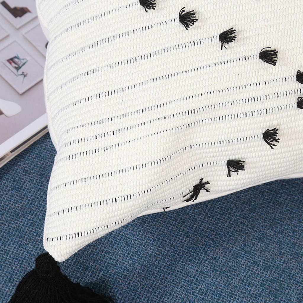 Vỏ Gối Tua Rua Dệt Tay Mềm Mại Trang Trí Phòng Khách Phong Cách Bohemian