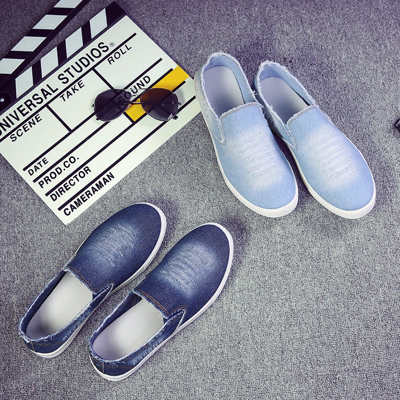 Giày lười vải bò nam trẻ trung cá tính - GIÁ RẺ KỊCH SÀN