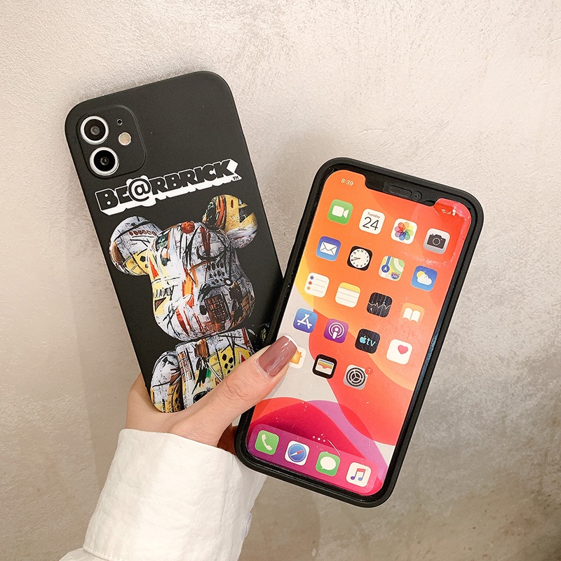 Ốp lưng IPhone  cạnh vuông Bearbrick BVC 6/6plus/6s/6splus/7/7plus/8/8plus/x/xr/xs/11/12/13/14/pro/max/plus/promax BVC38