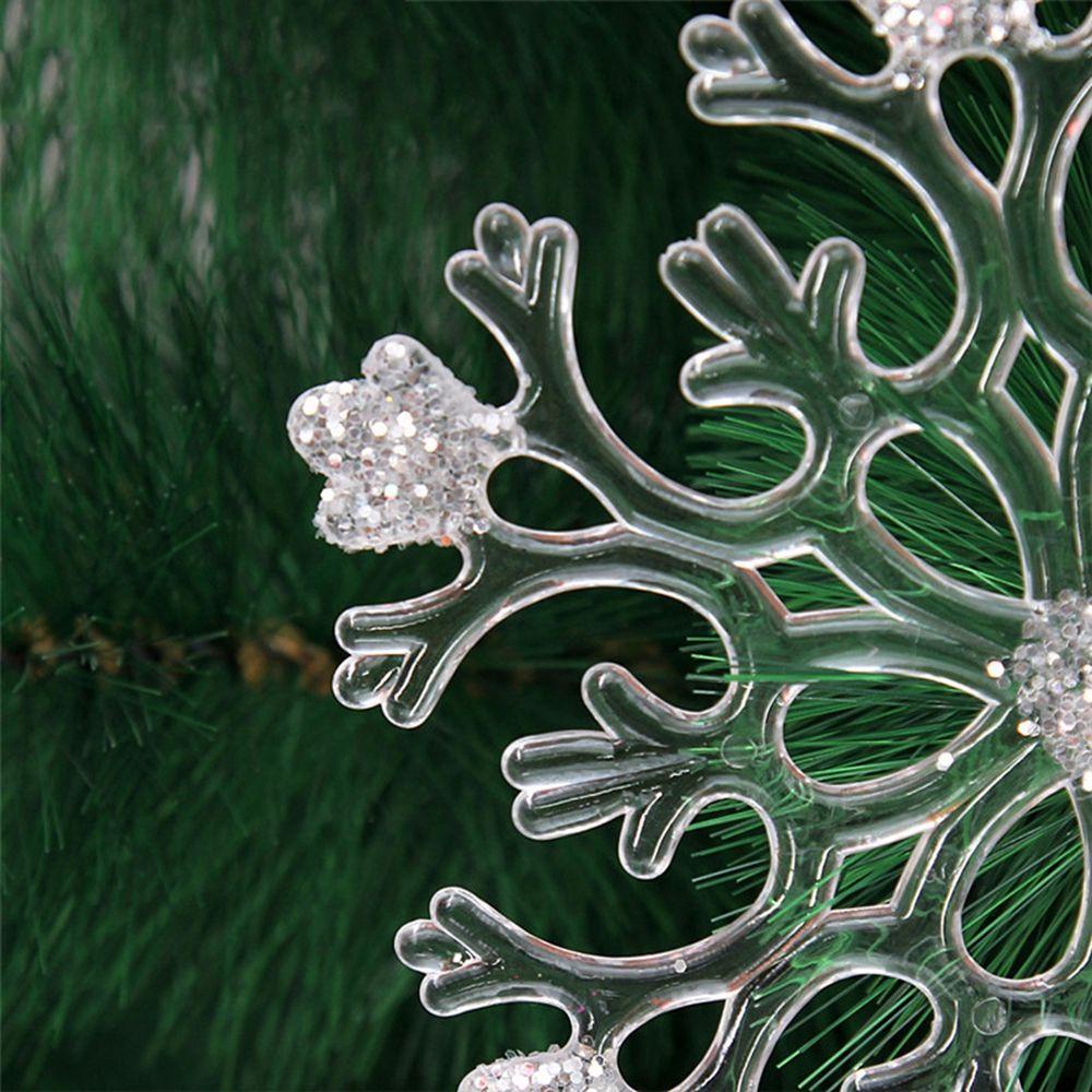 YIYU Hoa Tuyết Trong Suốt Treo Cây Thông Trang Trí Giáng Sinh Năm Mới