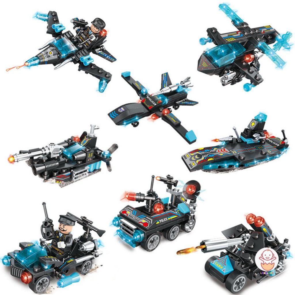 [Mã 154LIFESALE giảm 10% đơn 99K] Đồ Chơi Ghép Hình Lego Mini Mô Phỏng Các Loại Xe Cảnh Sát Thế Hệ Mới Có 8 Mẫu Lựa Chọn