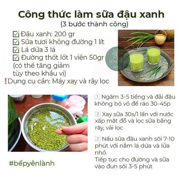 [Mã 159FMCGSALE giảm 8% đơn 500K] Hạt đậu xanh/ đỗ xanh nguyên vỏ Organic làm giá đỗ và sữa hạt Yenlanhnatural