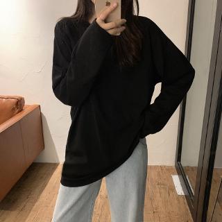Đen Áo Thun Cổ Tròn Thời Trang Cá Tính