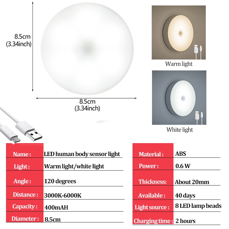 Đèn Led Cảm Ứng Tự Động Không Dây Sử Dụng Cho Hành Lang/Cầu Thang