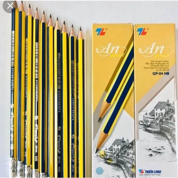 Combo 02 bút chì 2B, HB Thiên Long thân lục giác