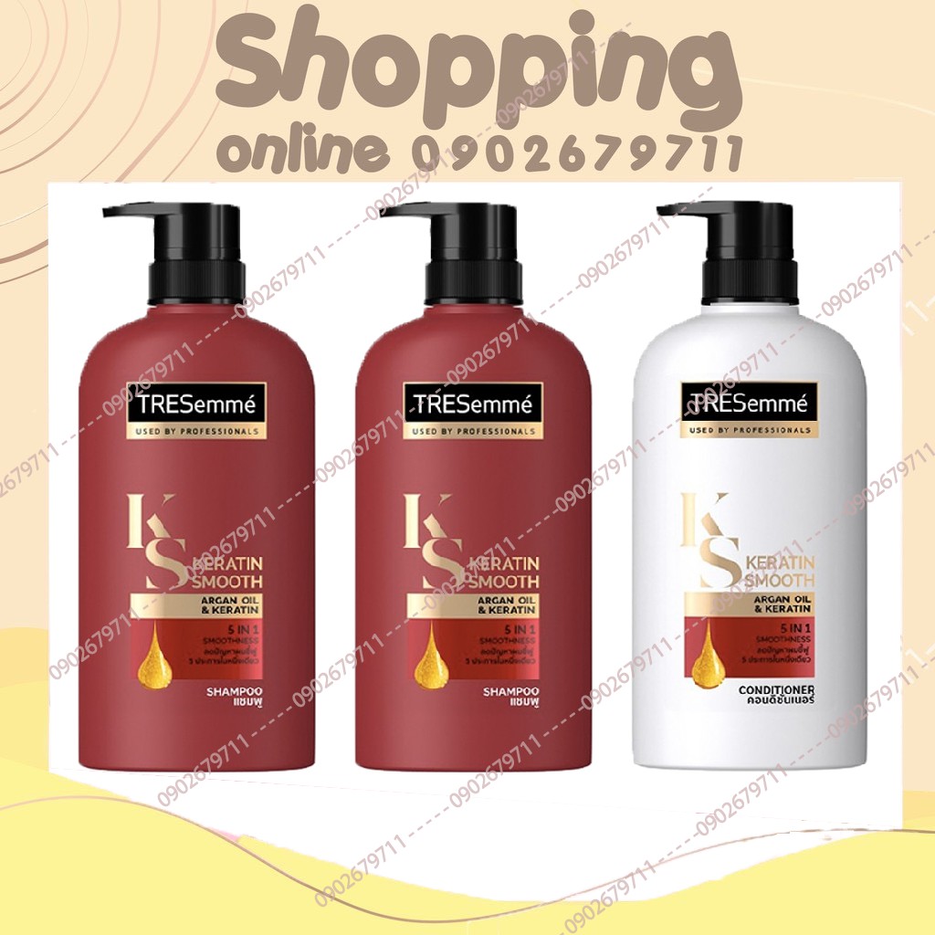 Combo 2 dầu gội 1 dầu xả Tresemme 450ml Thái Lan