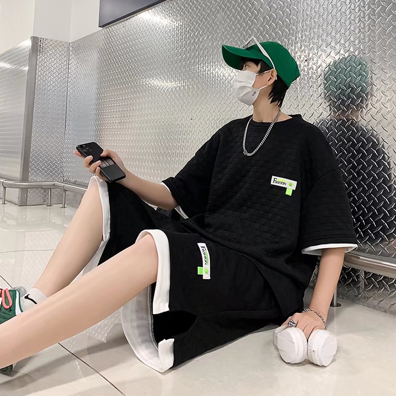 Set Áo Thun Và Quần Short Thời Trang Phong Cách Năng Động Cho Nam