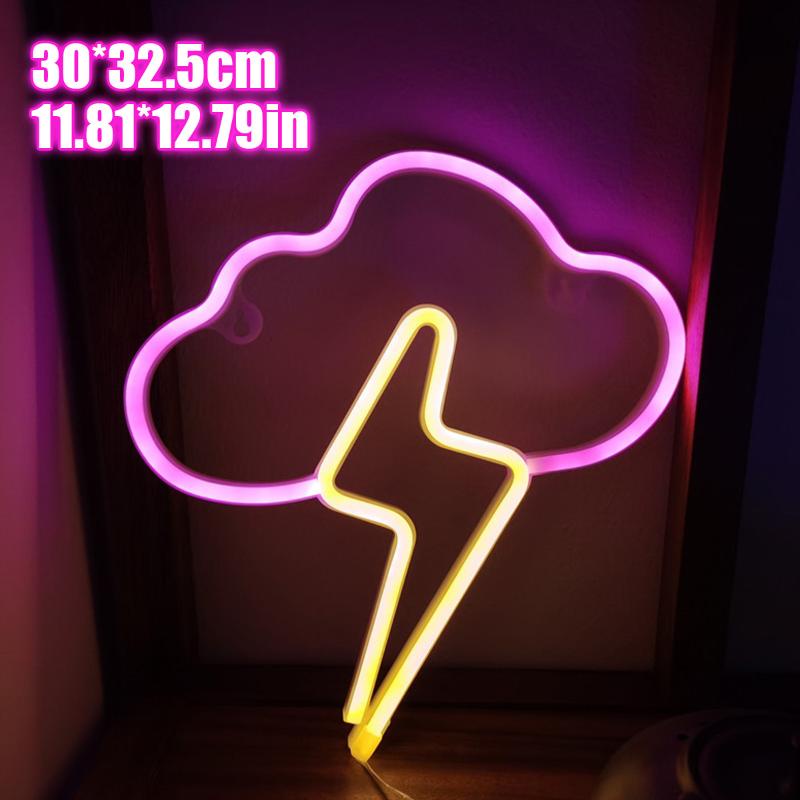Đèn LED Neon Gắn Tường Hình Đám Mây Dùng Trang Trí Phòng Ngủ Cổng USB 4.5V