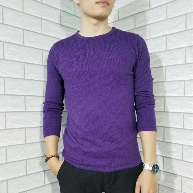Áo len nam cổ tròn dệt lỗ chất đẹp | BigBuy360 - bigbuy360.vn
