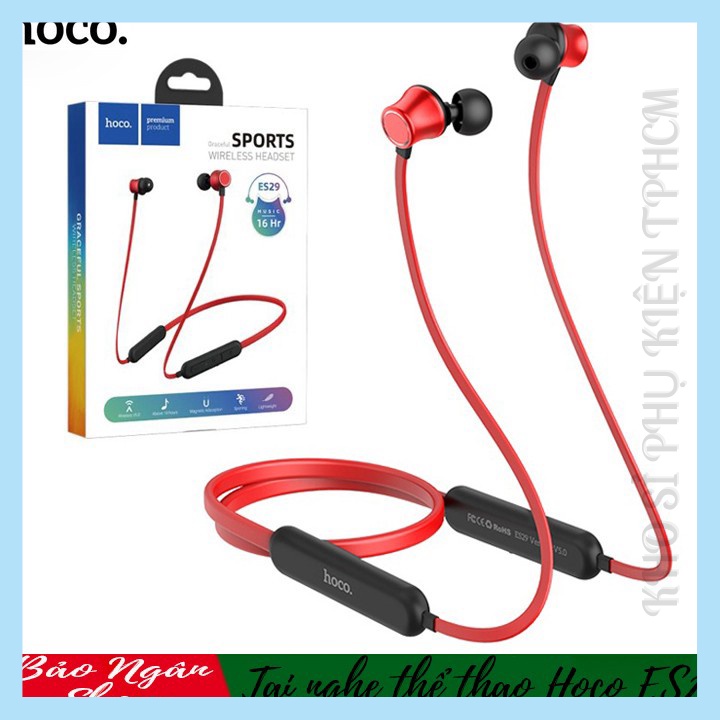 Tai Nghe Thể Thao Bluetooth ES29 | Chính Hãng Hoco | Pin Cực Trâu 16h | Siêu Bền_Âm Thanh Ấm_BH Đổi Mới 12