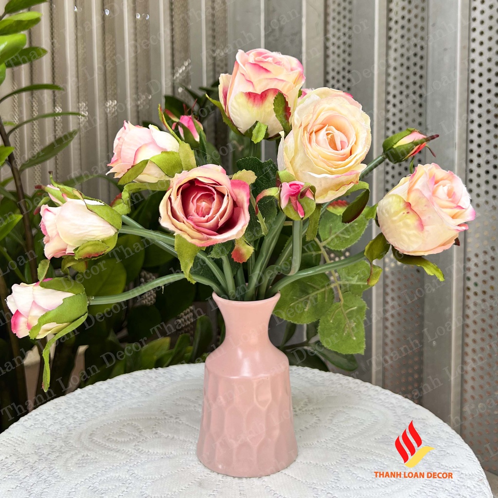 Lọ hoa gốm sứ mini Bát Tràng - Bình cắm hoa decor trang trí vintage xinh xắn để bàn