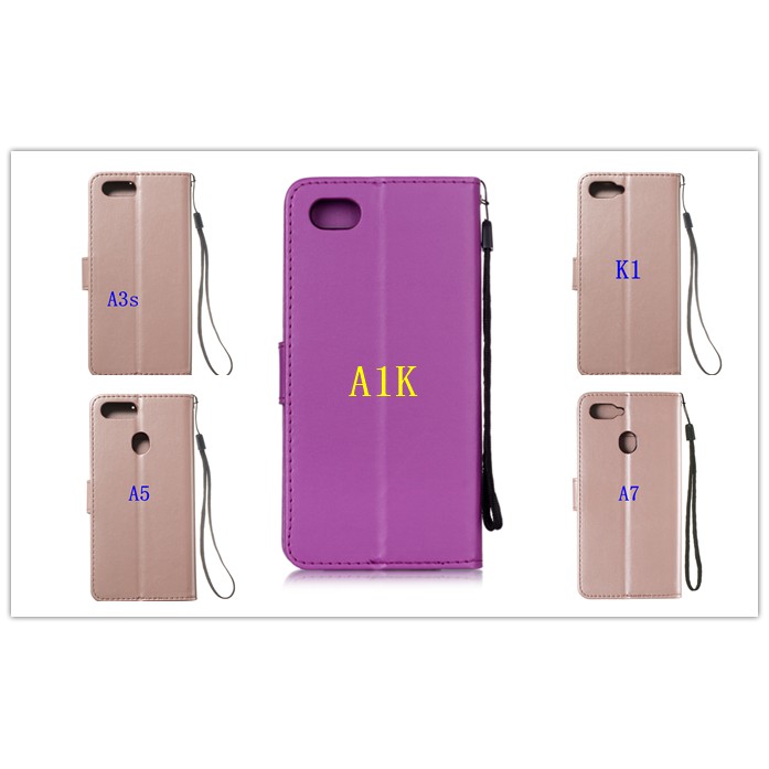 Bao da điện thoại có ngăn đựng thẻ cho Oppo A3s A5 K1 A1K A7 | BigBuy360 - bigbuy360.vn