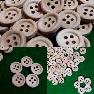 10 Nút gỗ tròn trang trí 1,5cm