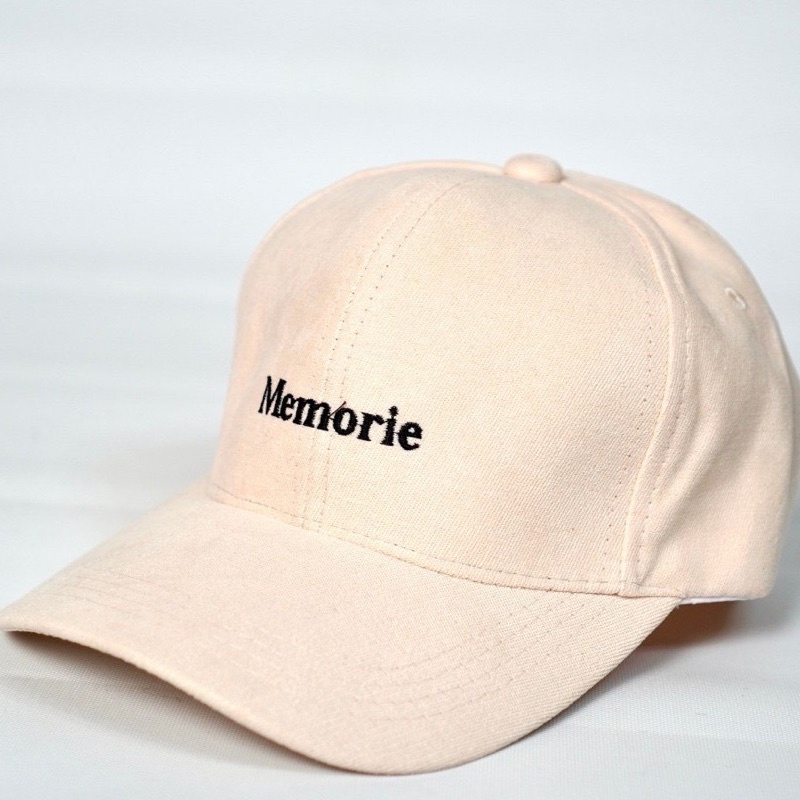 Nón Kết Nhung Vải Mịn Thêu Chữ Memorle Phong Cách Ulzzang Nam Nữ