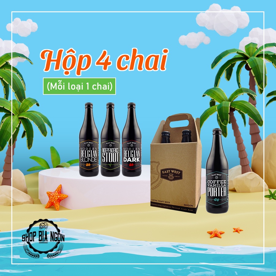 Bia Thủ Công Cao Cấp 4 Vị Hộp 4 Chai 500ml (Craft Beer)