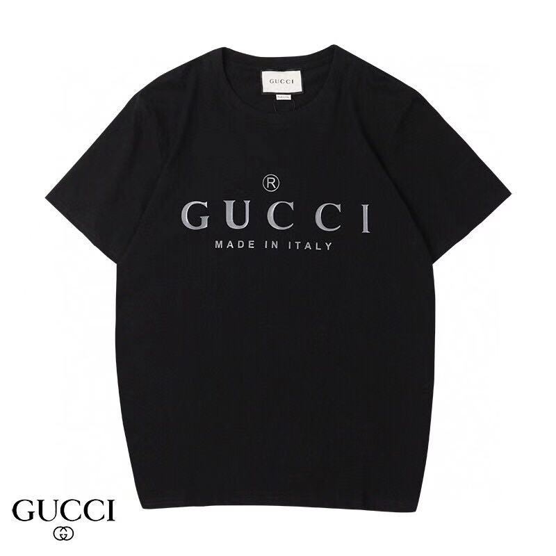 Áo Thun Tay Ngắn Chất Liệu Cotton In Chữ Gucci Thời Trang Cho Nam Và Nữ