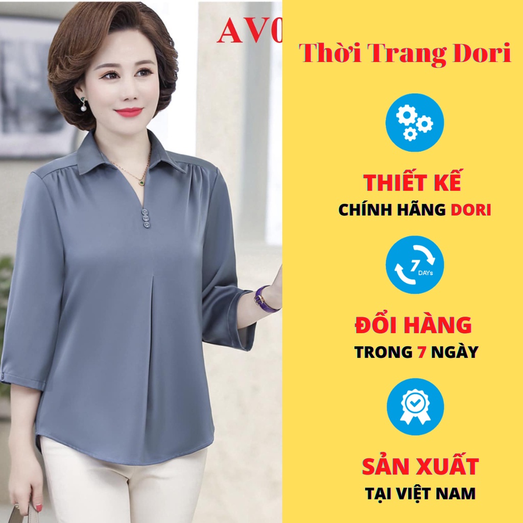 Áo Sơ Mi Trung Niên Chất Lụa Cao Cấp Siêu Đẹp - Có Big Size - AV025 (Có Video)