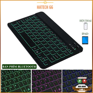 Bàn Phím Bluetooth IPAD điện thoại di động máy tính bảng 7-10 inch có led nền,Bàn phím ngoài không dây - HATECH66
