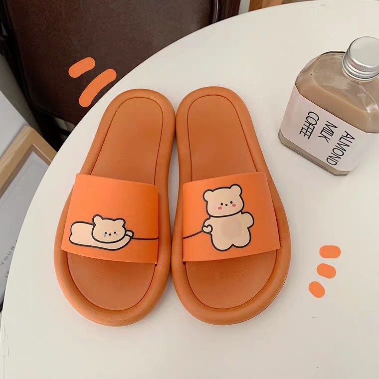 [HOT 2020] Dép nữ đế bằng Ulzzang Gấu dắt lê cute xinh bền đẹp dễ thương rửa nước đi mưa đi biển đi chơi trend | BigBuy360 - bigbuy360.vn