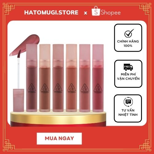 Son 3ce / Son Tint 3CE Blur Water Tint / Son kem lỳ mềm mịn lâu trôi Sepia Hàn Quốc
