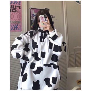 Áo khoác bò sữa vải nỉ mịn siêu cutee🐄