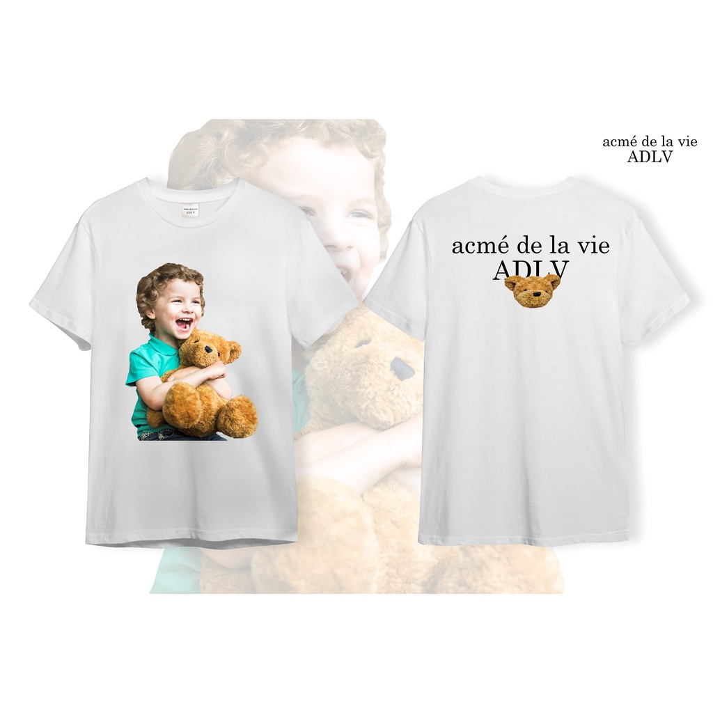 Áo ADLV Thun Cotton CAO CẤP  [Vải Cotton] - Mẫu 7 - Bé Trai Ôm Gấu Bông