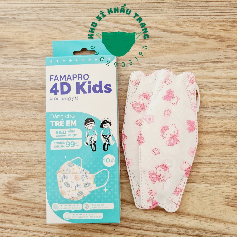 [Giá Sỉ] Khẩu trang 4D kid Famapro hộp 10 cái siêu dễ thương | BigBuy360 - bigbuy360.vn